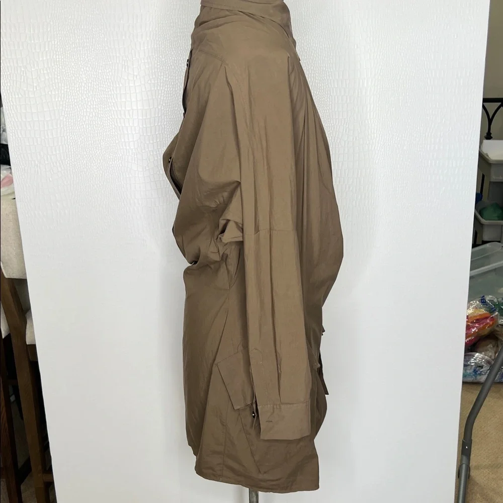 ALLSAINTS  Kika Brown Asymmetrical Shirt Dress - Picture 4 of 9